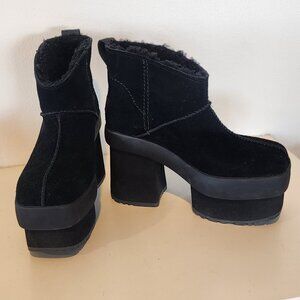Women's size 6 platform black suede ugggs
